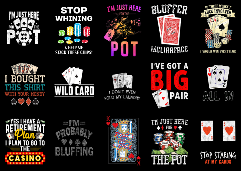 15 Poker Shirt Designs Bundle For Commercial Use Part 9, Poker T-shirt, Poker png file, Poker digital file, Poker gift, Poker download, Poke