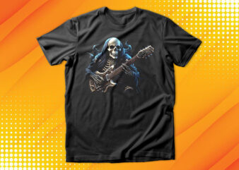 Skeleton Playing Guitar T-Shirt