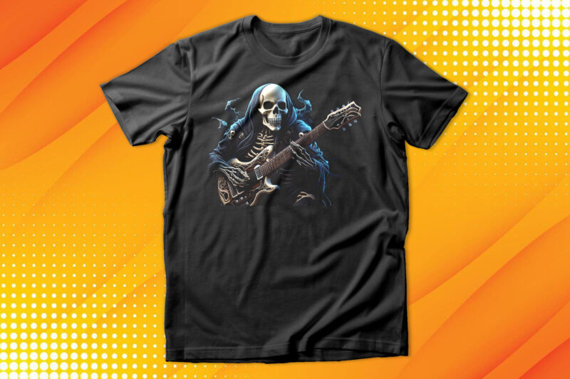 Skeleton Playing Guitar T-Shirt