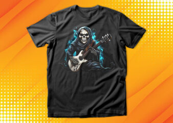 Skeleton Playing Guitar T-Shirt