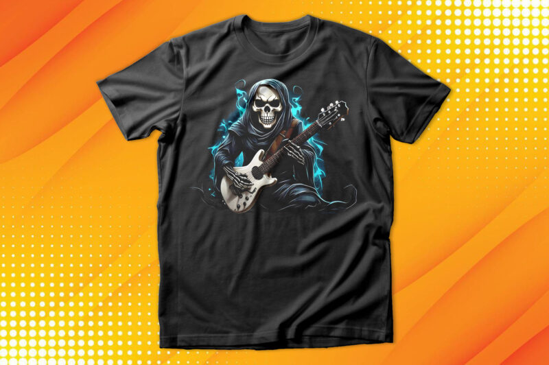 Skeleton Playing Guitar T-Shirt