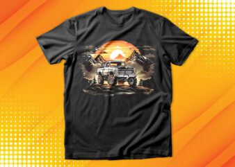 Monster Truck sunset T-Shirt