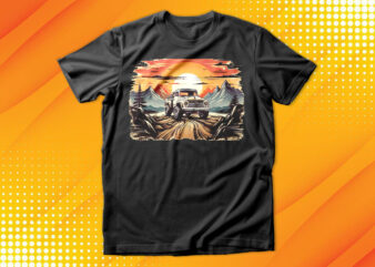 Monster Truck sunset T-Shirt