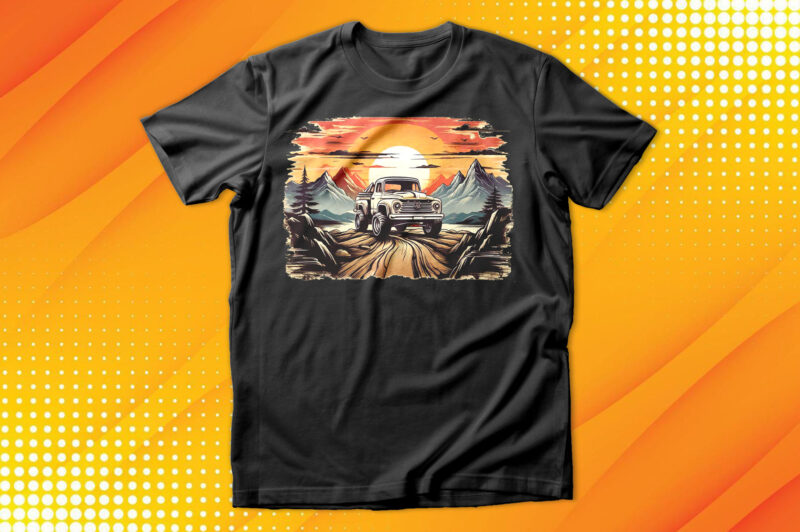 Monster Truck sunset T-Shirt
