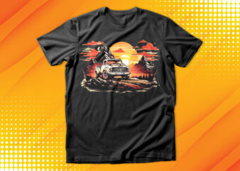 Monster Truck sunset T-Shirt