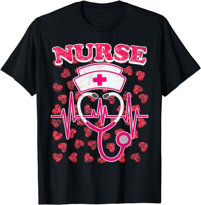 15 Nurse Valentine Shirt Designs Bundle For Commercial Use Part 1, Nurse Valentine T-shirt, Nurse Valentine png file, Nurse Valentine digita