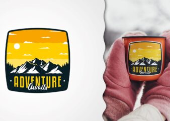 Outdoor Adventure Badge t shirt design online