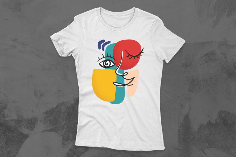 Abstract Shapes T-shirt Designs Bundle, Colorful Art T shirt Vector