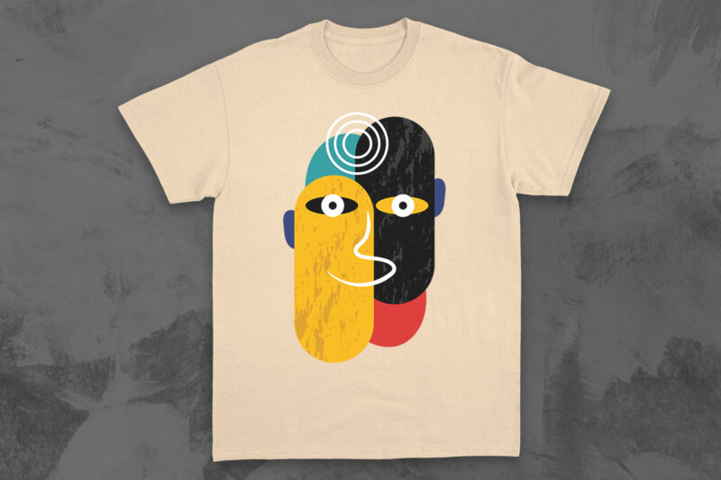 Abstract Shapes T-shirt Designs Bundle, Colorful Art T shirt Vector