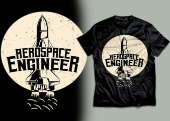 Aerospace engineer vector typography design