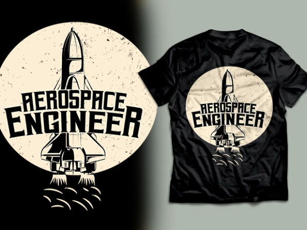 Aerospace engineer vector typography design