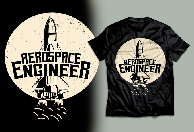 Aerospace engineer vector typography design