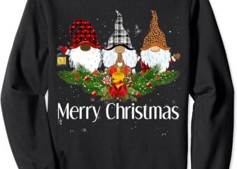 African American black Gnome Ugly Christmas Matching Pjs Sweatshirt