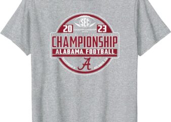 Alabama Crimson Tide SEC Championship 2023 Football Gray T-Shirt