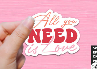 All you need is love Retro Stickers