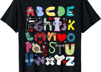 Alphabet Lore A-Z I Love You Letter for kids Boys and Girls T-Shirt