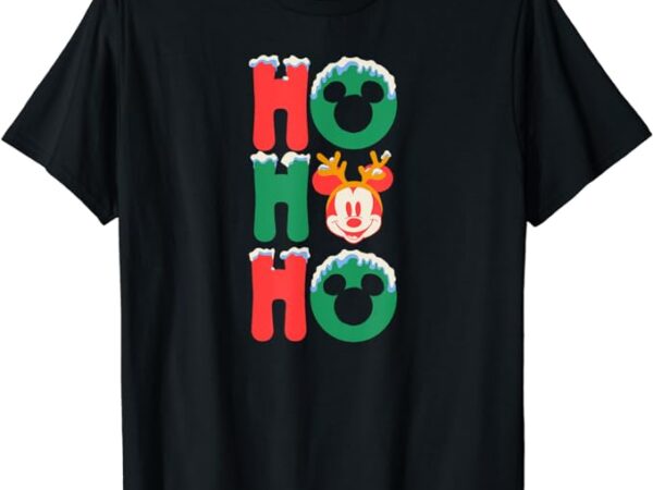 Amazon essentials mickey mouse ho ho ho snowy christmas antlers t-shirt