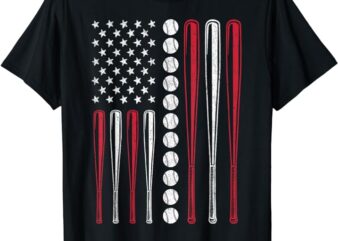 American Flag Baseball Team Gift for Men Boys Girls Women T-Shirt