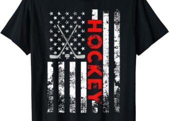 American Flag Hockey USA Patriotic Gift T-Shirt T-Shirt