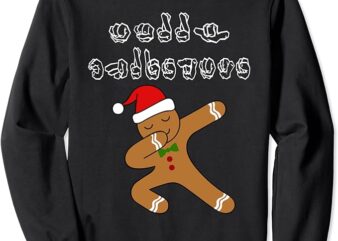 American Sign Language Christmas Dabbing Gingerbread Sweatshirt