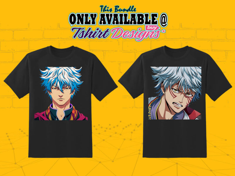 Anime Character Illustration 50 PNG tshirt design Bundle 2nd Version Clipart for Your T-Shirt crafted for Print on Demand websites