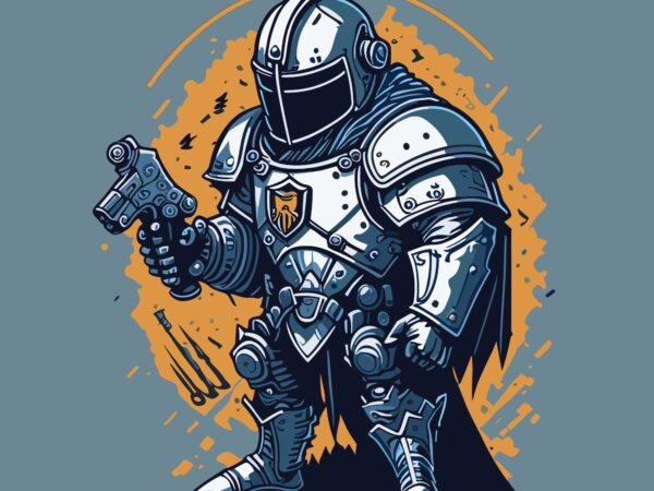 Army knight t shirt vector