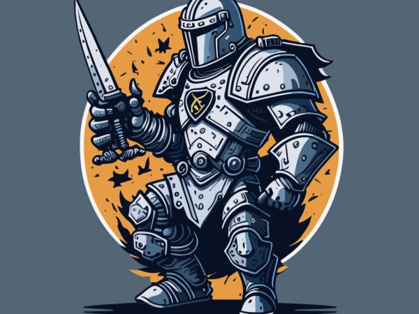 Army knight t shirt vector