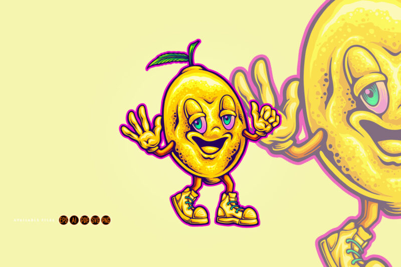 Funky lemon faces citrus giggle