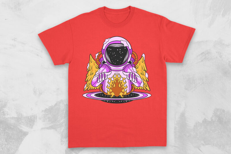 Camping astronaut cartoon t shirt designs vector bundle