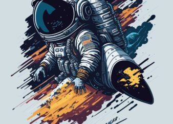 Astronot Space t shirt vector