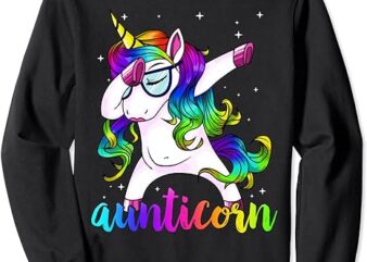 Aunticorn Aunty Dabbing Unicorn Auntie Aunt Christmas Gift Sweatshirt