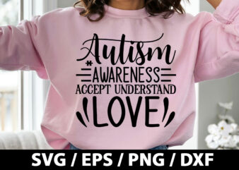 Autism awareness, accept understand love SVG