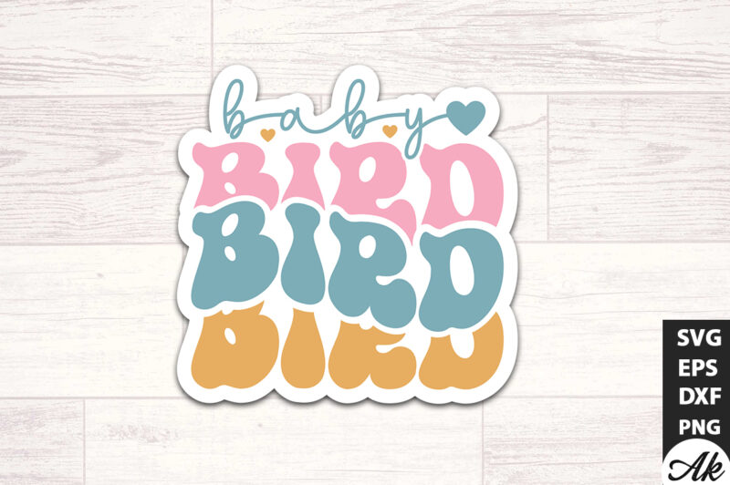 Baby bird Retro Stickers