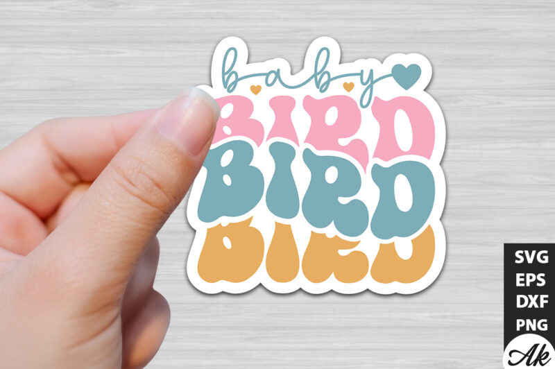 Baby bird Retro Stickers