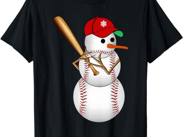 Baseball snowman balls snow christmas xmas gifts men women t-shirt Baseball snowman balls snow christmas xmas gifts men women t-shirt
