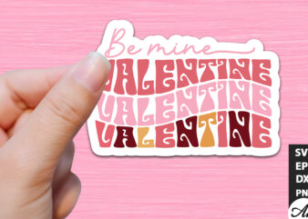 Be mine valentine Retro Stickers