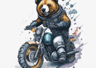 Bear Riding Motorcycle
