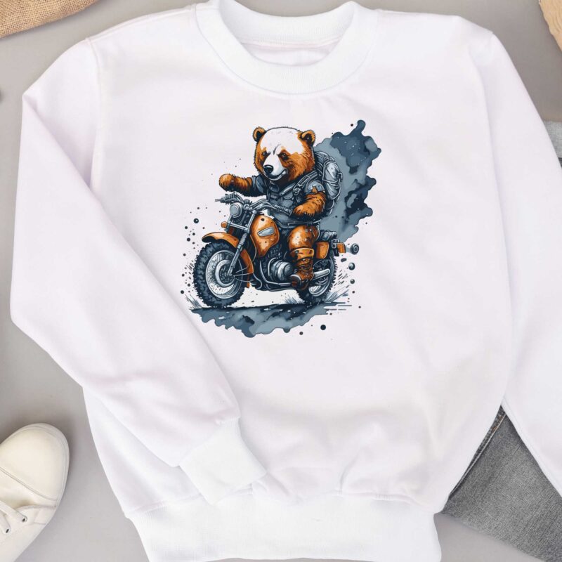 Bear Riding Motorcycle