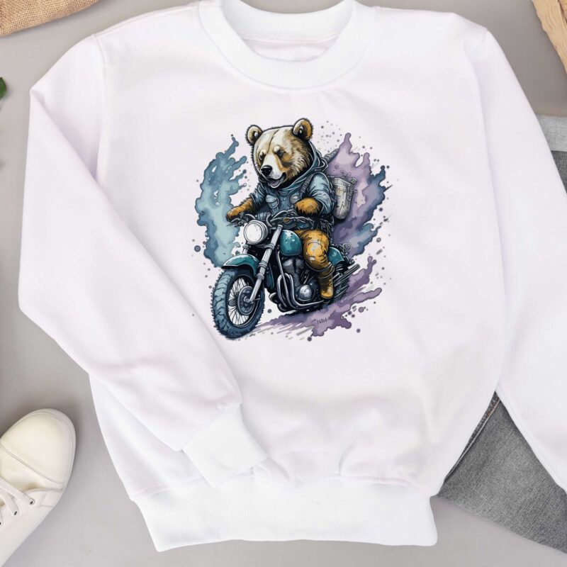 Bear Riding Motorcycle