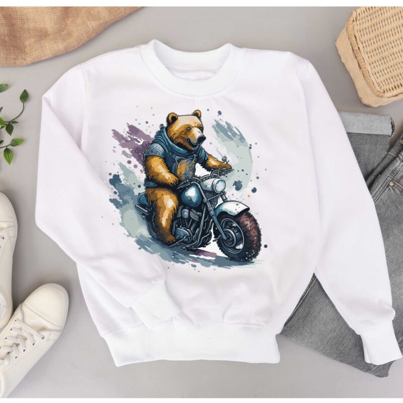 Bear Riding Motorcycle