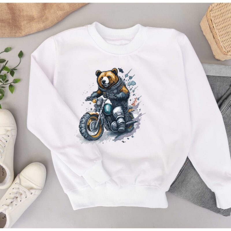 Bear Riding Motorcycle