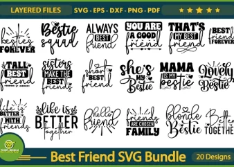 Best Friend SVG Bundle t shirt template