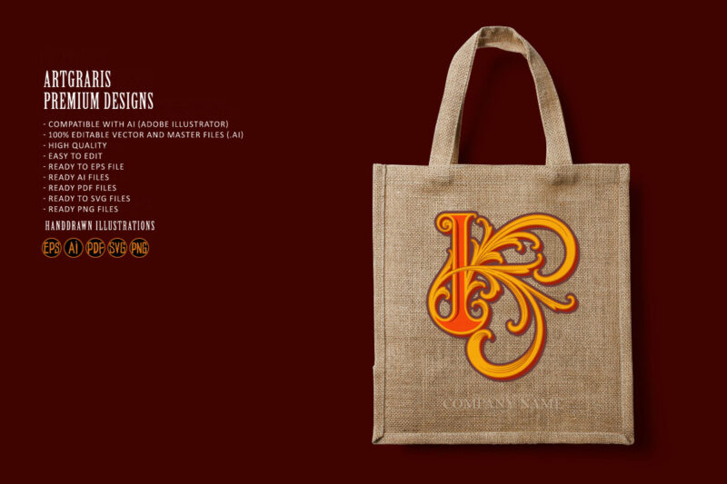 Regal letter K elegance classic flourish monogram logo