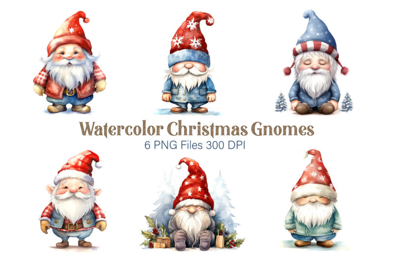 Big Bundle Watercolor Christmas. PNG Bundle.