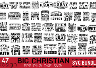 Big Christian T-shirt Bundle Big Christian SVG Bundle