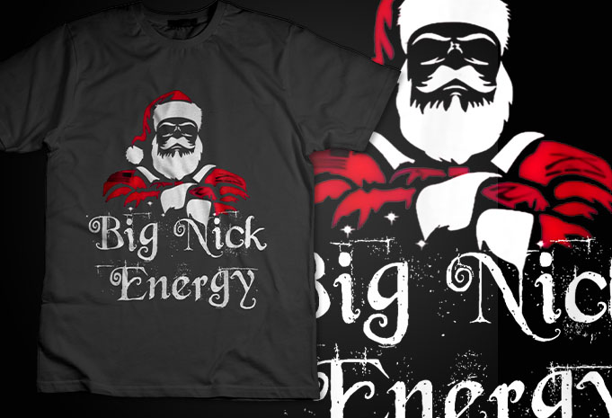 Big Nick Energy Santa Claus Ugly Christmas Sweater Shirt Design Big nick energy santa png, santa christmas png, big nick energy png 2