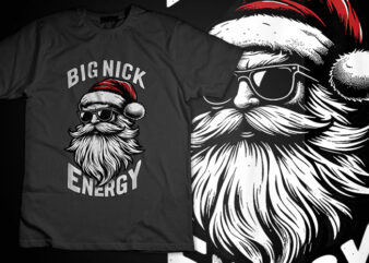 Big nick energy santa claus ugly christmas sweater shirt design big nick energy santa png, santa christmas png, big nick energy png 5