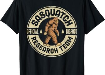 Bigfoot Research Team Retro Vintage Sasquatch Men Women T-Shirt