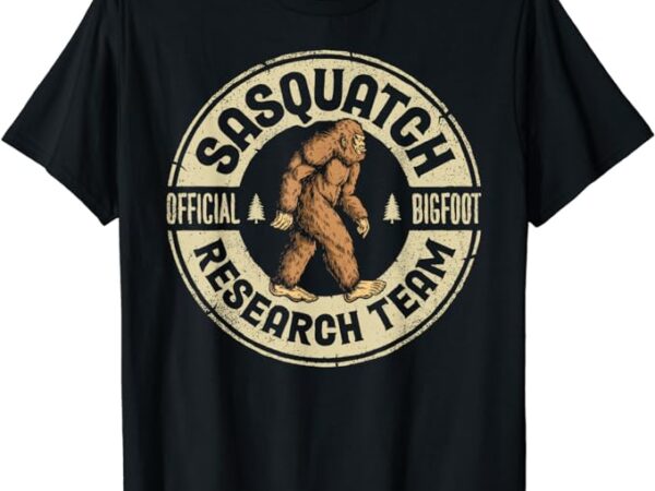 Bigfoot research team retro vintage sasquatch men women t-shirt