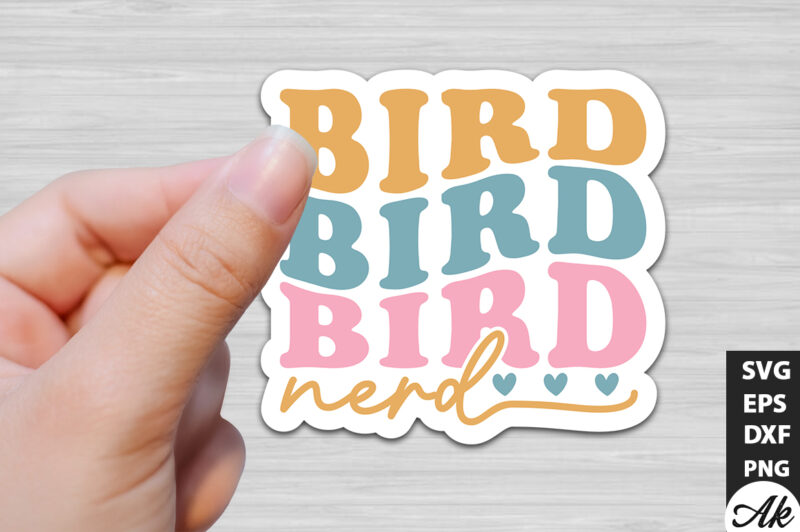 Retro Bird Stickers SVG Bundle